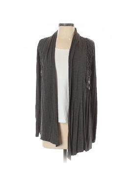 Bailey 44 Grey Open Front Cardigan Sweater Womens XS Waterfall Casual Luxury